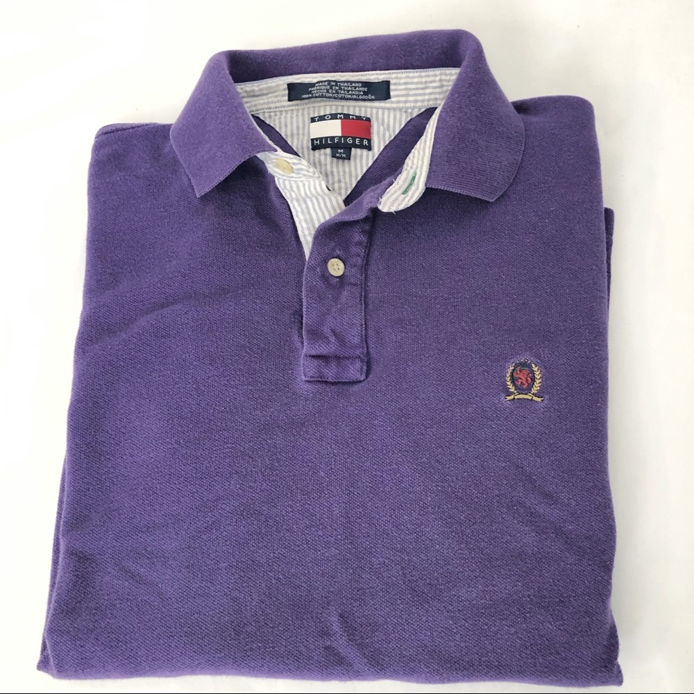 Vintage Tommy Hilfiger Purple Men’s Polo Top